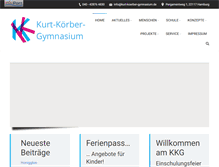 Tablet Screenshot of kurt-koerber-gymnasium.de